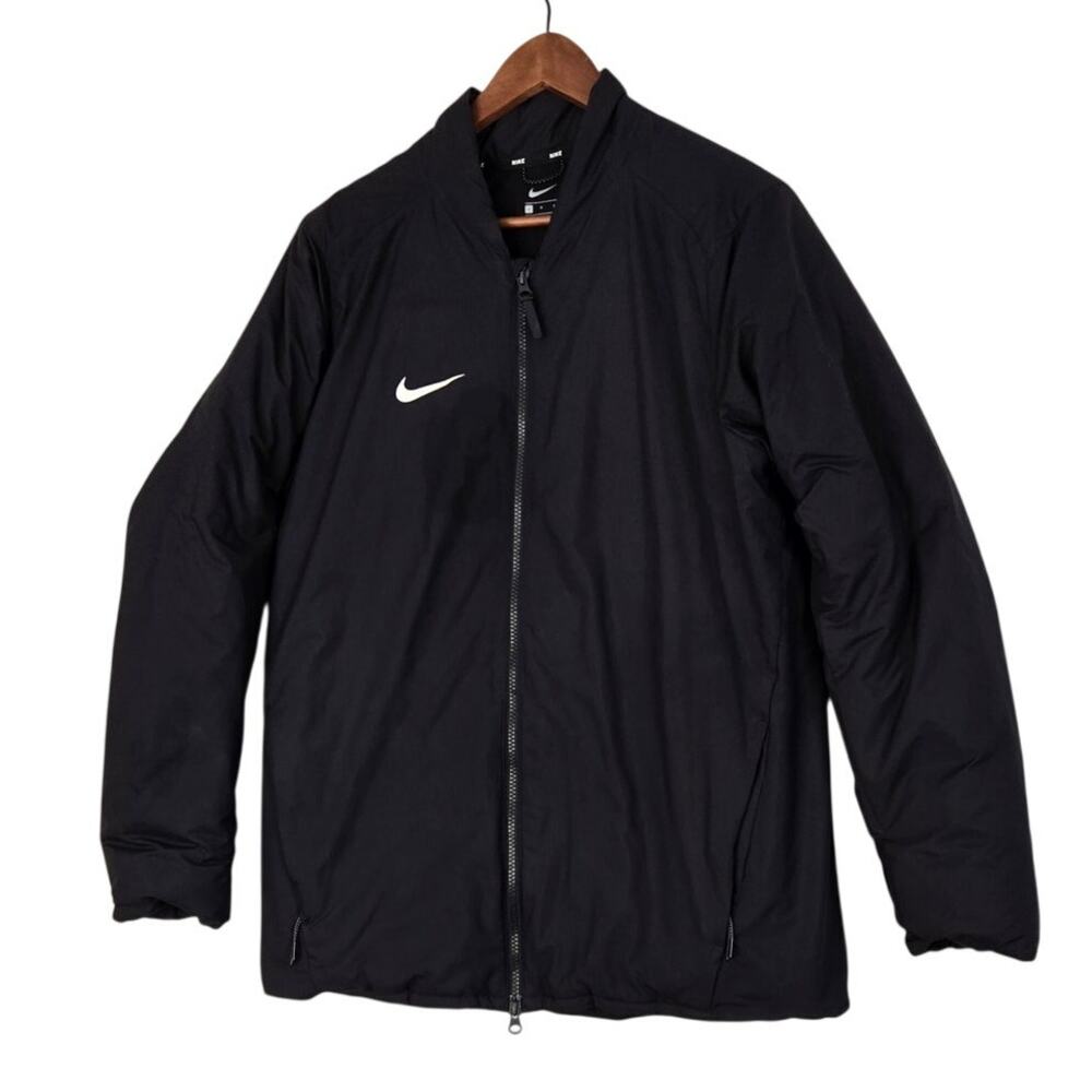 Nike Team Baseball Black Down Fill Full Zip Bomber Blokecore Athletic Jacket S